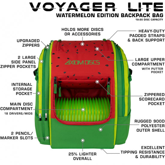 Axiom Voyager Lite (Watermelon Edition) Disc Golf Bag