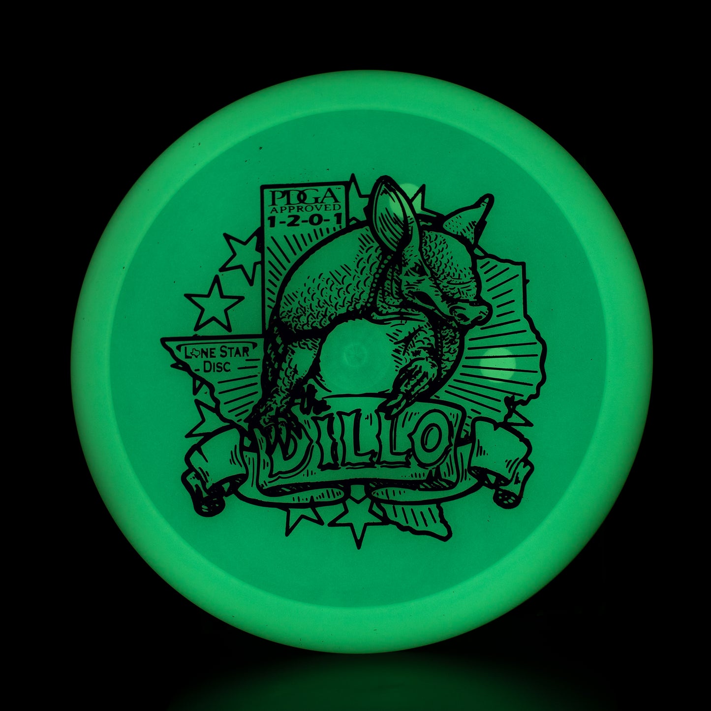 Lone Star Disc Glow Armadillo (Stock)